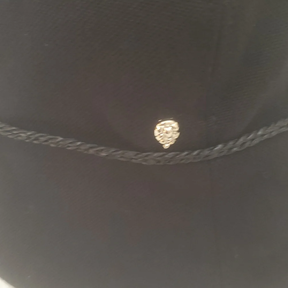 HELEN KAMINSKI LOGO-CHARM COTTON BUCKET HAT IN BLACK : SIZE:ONE SIZE
